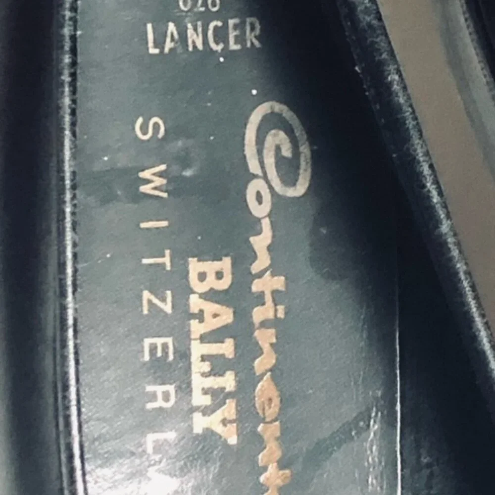 Rare Find Hand Numbered Black Swiss Bally Lancer 626 Loafers Look New ! Size 9M - Picture 4 of 9